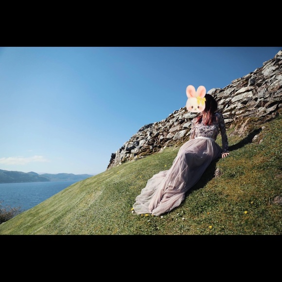 Needle & Thread Tan Maxi Dress Size US 0 - Picture 5 of 7